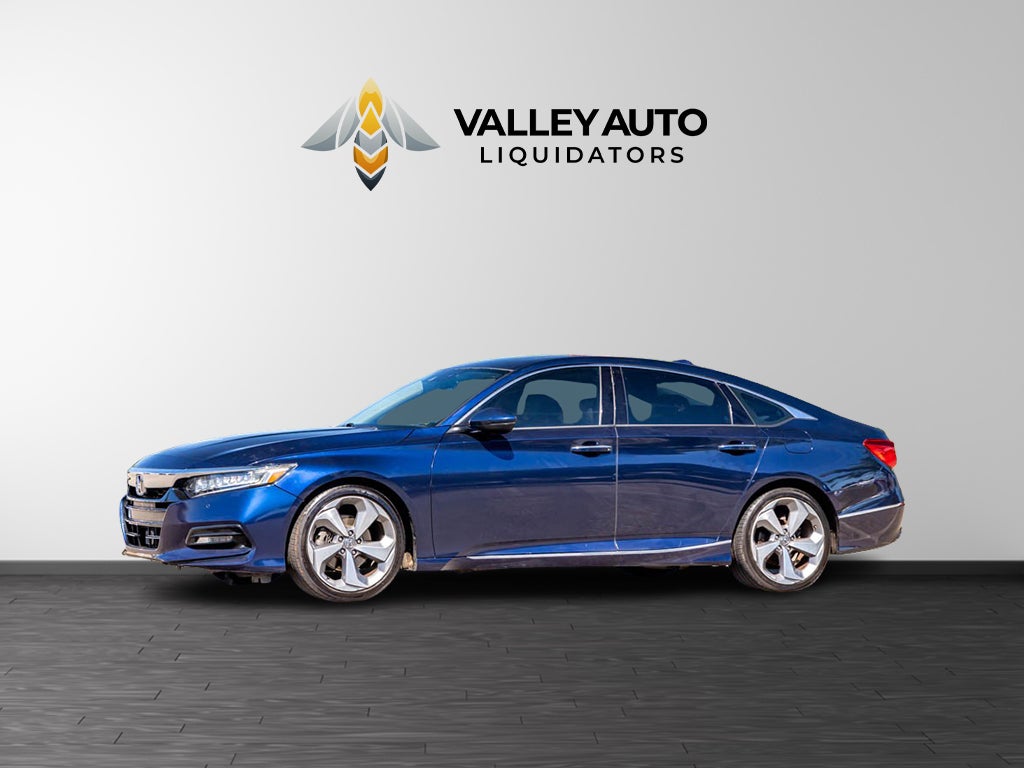 2018 Honda Accord Touring in Blue — front three-quarter view