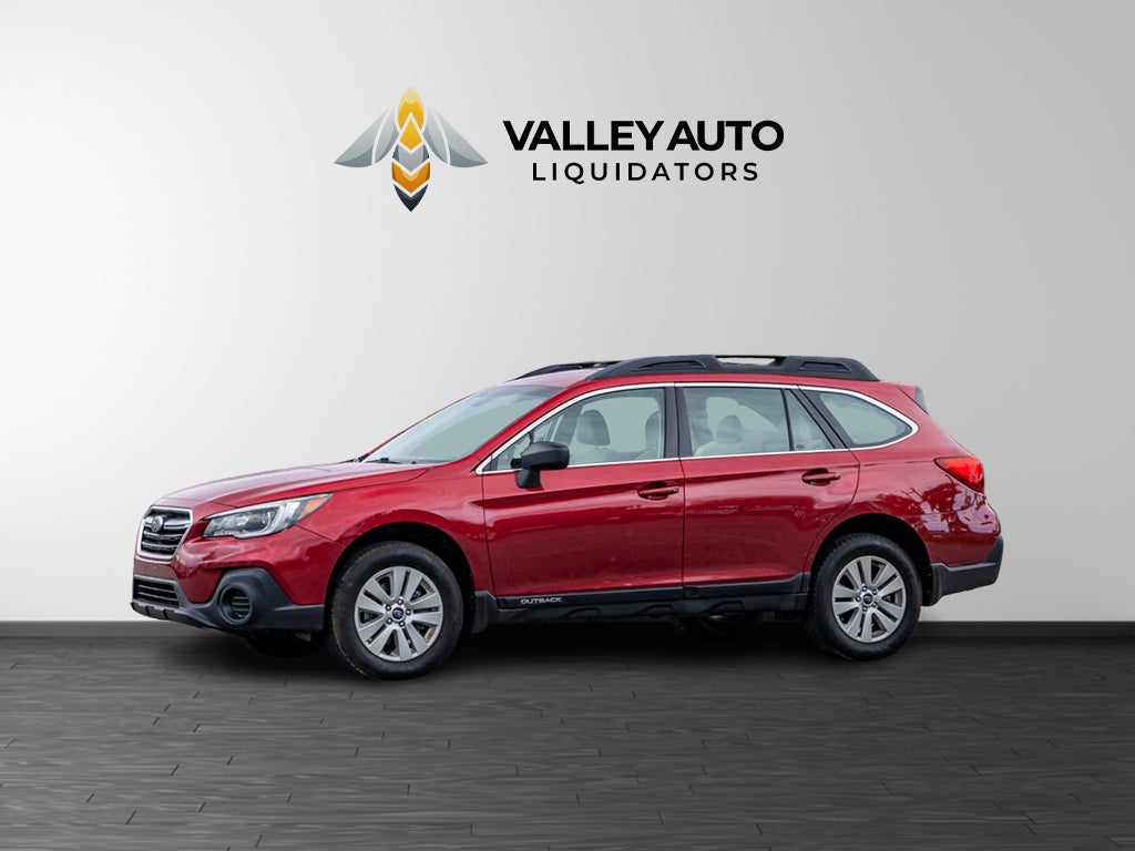 2019 Subaru Outback Base in Red — front three-quarter view