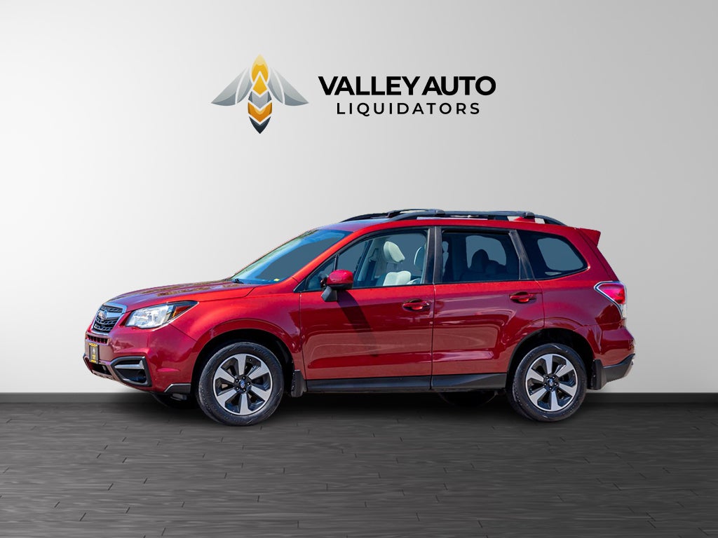 2017 Subaru Forester 2.5i Premium in Red — front three-quarter view