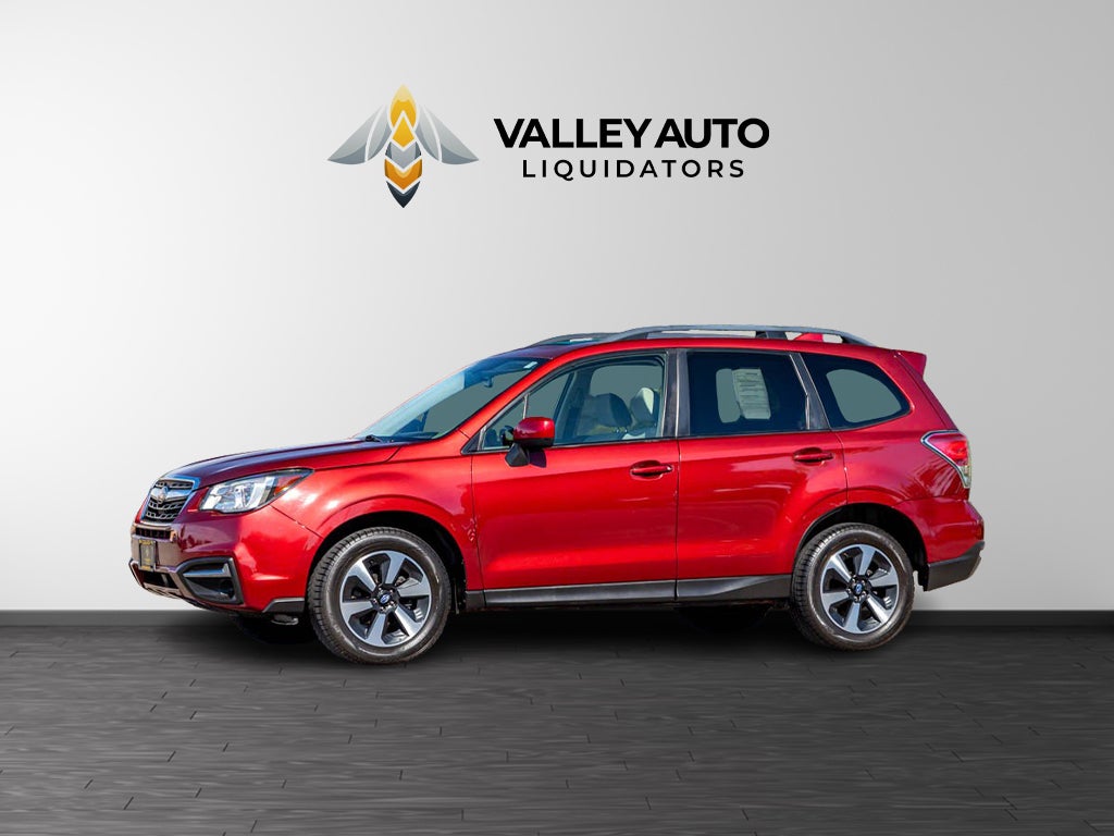 2017 Subaru Forester 2.5i Premium in Red — front three-quarter view